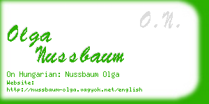 olga nussbaum business card